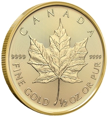 2026 Χρυσό Νόμισμα Canadian Maple Leaf 1/2 ουγγιάς