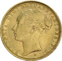 1876 Χρυσή Λίρα Αγγλίας – Bικτώρια Νέα Κεφαλή - Σ