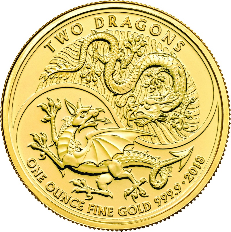 Χρυσό Νόμισμα ΄Δύο Δράκοι΄ 2018 - 1 ουγγιά