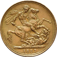 Χρυσή Αγγλική Λίρα 1887 - Βικτώρια Κεφαλή Jubilee - Λονδίνο