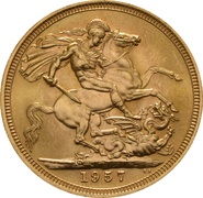 Χρυσή Λίρα Αγγλίας 1957 - Ελισάβετ Β' Νέα Κεφαλή