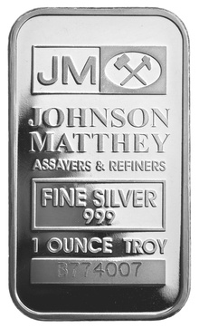 Johnson Matthey - 1 ουγγιά - Μπάρες από ασήμι