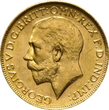 Χρυσή Αγγλική Λίρα 1918 - Βασιλιάς Γεώργιος ο Ε' - P
