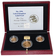 1996 Σετ 3 Χρυσές Λίρες Αγγλίας (Proof)