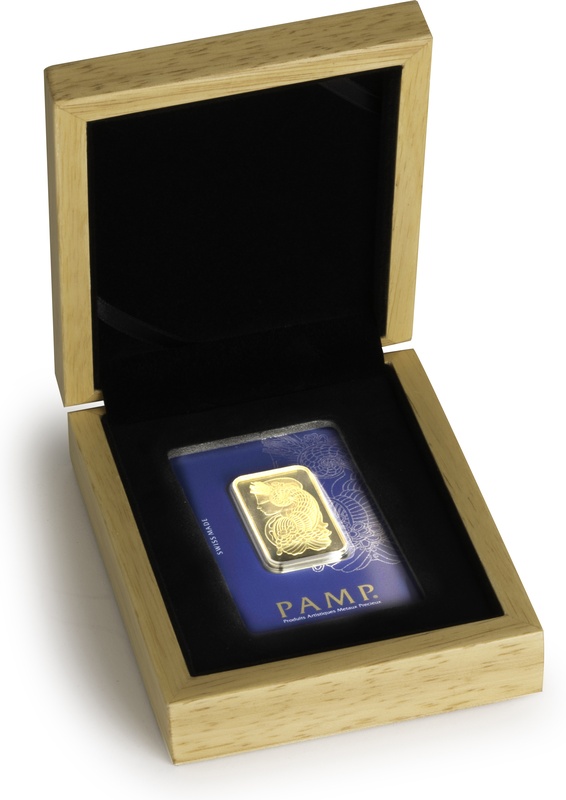 PAMP 1oz Gold Bar in Gift Box