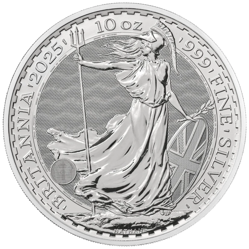 2025 Ασημένιο Νόμισμα Britannia - 10 ουγγιές