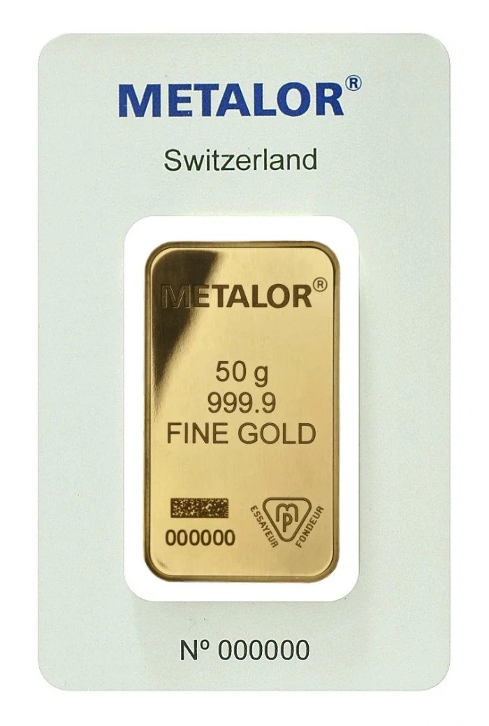 Metalor 50 Γραμμάρια - Μπάρες Χρυσού