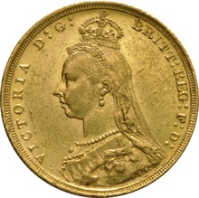 Χρυσή Αγγλική Λίρα 1891 - Βικτώρια Κεφαλή Jubilee - Σ