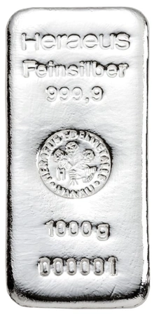 Heraeus 1 κιλό - Μπάρες Χρυσού Cast