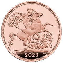 2023 Χρυσή Αγγλική Λίρα Βασιλιάς Κάρολος Coronation 2023 (Proof) σε Συσκευασία Δώρου