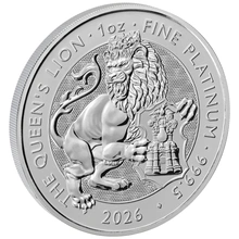 2026 Queen's Lion - Tudor Beasts 1oz Platinum Coin