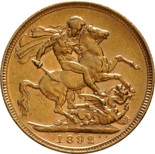 Χρυσή Αγγλική Λίρα 1892 - Βικτώρια Κεφαλή Jubilee - Λονδίνο