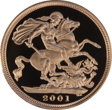2001 Σετ 4 Χρυσές Λίρες Αγγλίας (Proof)
