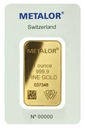Metalor 1 ουγγιά - Μπάρες Χρυσού