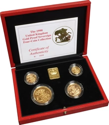 1990 Σετ 4 Χρυσές Λίρες Αγγλίας (Proof)