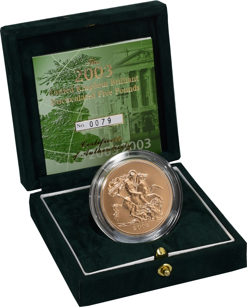 2003 Πενταπλή Χρυσή Αγγλική Λίρα (Uncirculated)