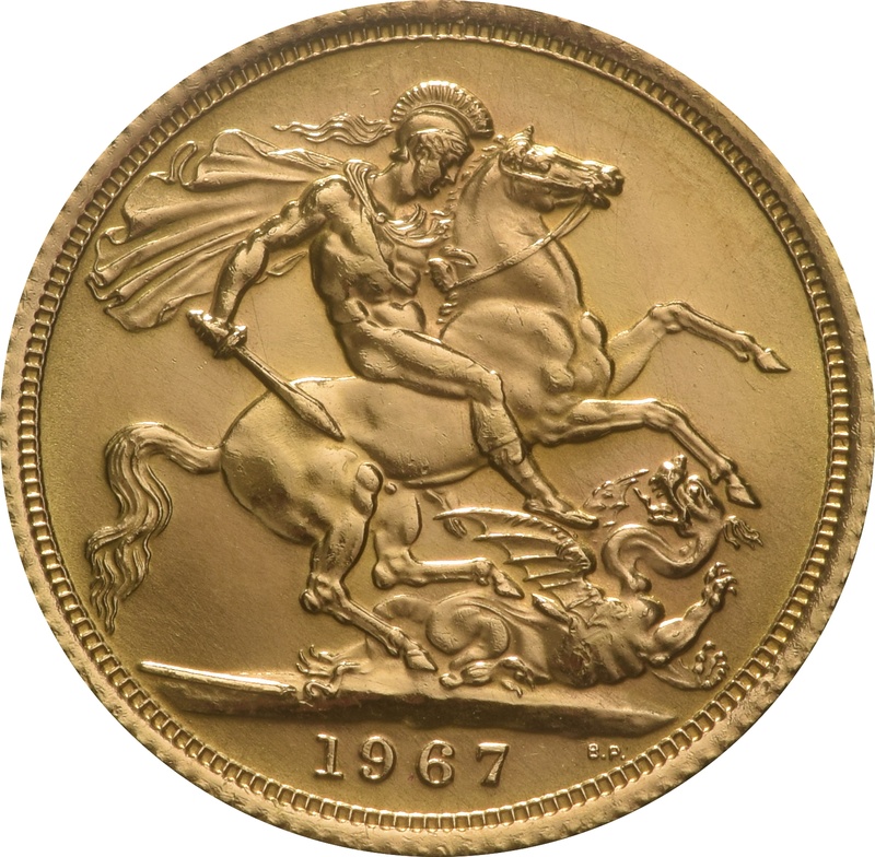 1967 Gold Sovereign - Elizabeth II Young Head