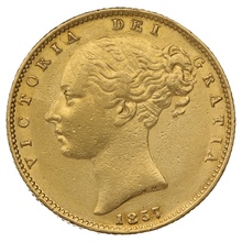 1857 Χρυσή Λίρα Αγγλίας – Bικτώρια Νέα Κεφαλή - Ασπίδα