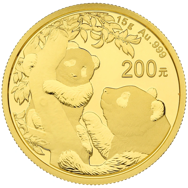 2021 15g Gold Chinese Panda Coin