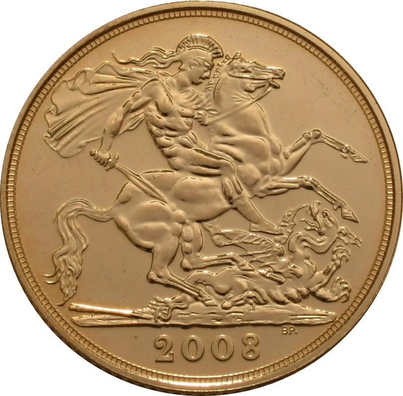 2008 Gold Sovereign Coin Elizabeth II Fourth Head