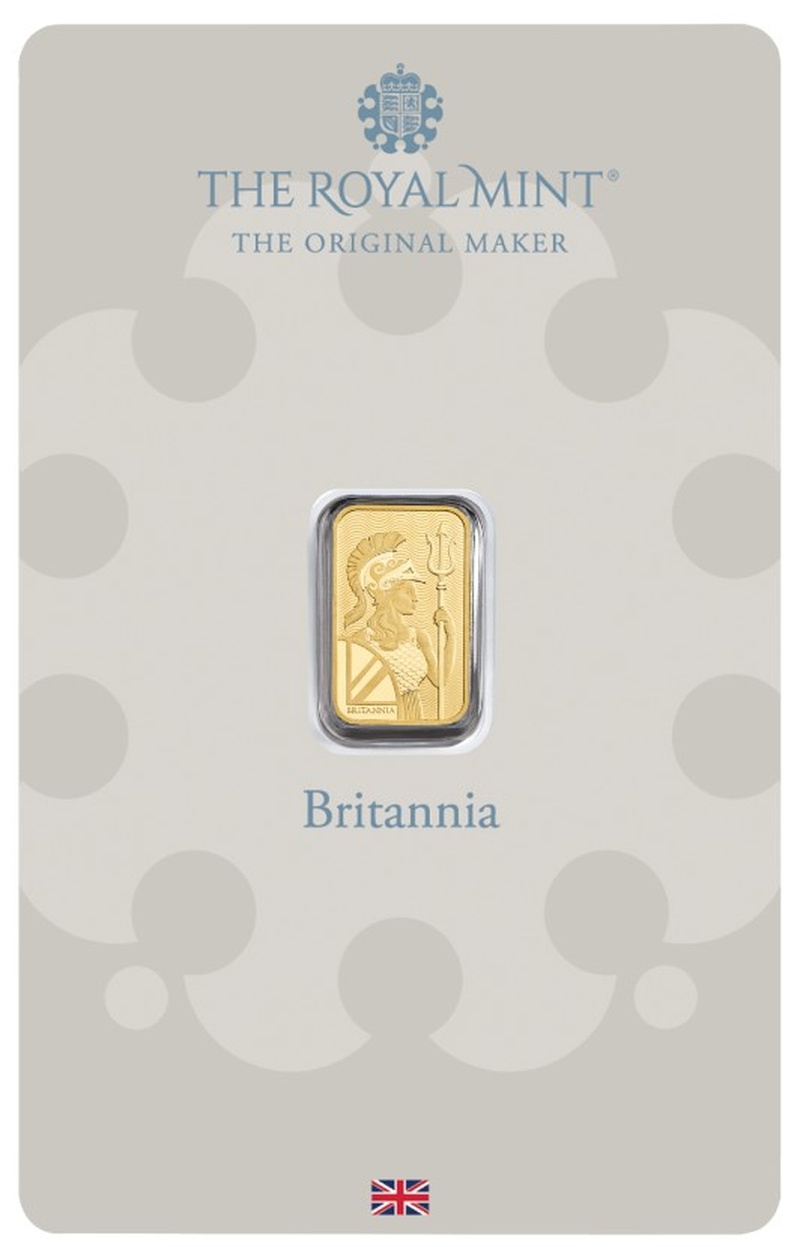 Britannia 1 Γραμμάριο - Μπάρες Χρυσού