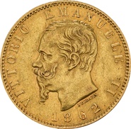 Χρυσό Νόμισμα Ιταλίας - 20 Λίρες Εμμανουήλ Β'