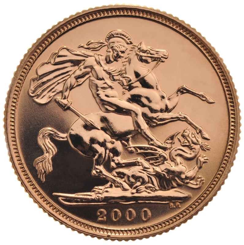 2000 Gold Sovereign Coin Elizabeth II Fourth Head