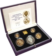 1993 Σετ 4 Χρυσές Λίρες Αγγλίας (Proof) - Pistrucci Centenary Συλλογή