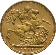 1898 Χρυσή Λίρα - Βικτώρια Παλαια Κεφαλή - Λονδίνο