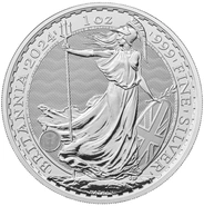 2024 Ασημένιο Νόμισμα Britannia - 1 Ουγγιά