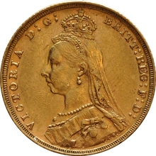 Χρυσή Αγγλική Λίρα 1890 - Βικτώρια Κεφαλή Jubilee - M