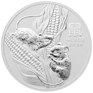 Ασημένιο Νόμισμα - Έτος του Ποντικιού - Perth Mint - 5 ουγγιές