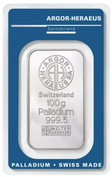 Argor-Heraeus 100 Γραμμάρια - Μπάρα από Παλλάδιο