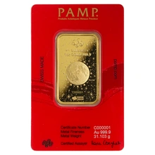 PAMP 2024 χρυσή ράβδος μίας ουγγιάς - Έτος του Δράκου