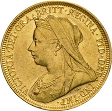 Χρυσή Αγγλική Λίρα 1895 - Βασίλισσα Βικτώρια Παλαιά Κεφαλή - S