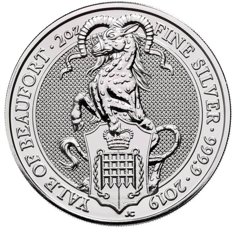 2oz Ασημένιο Νόμισμα, Yale Of Beaufort - Queens Beast 2019