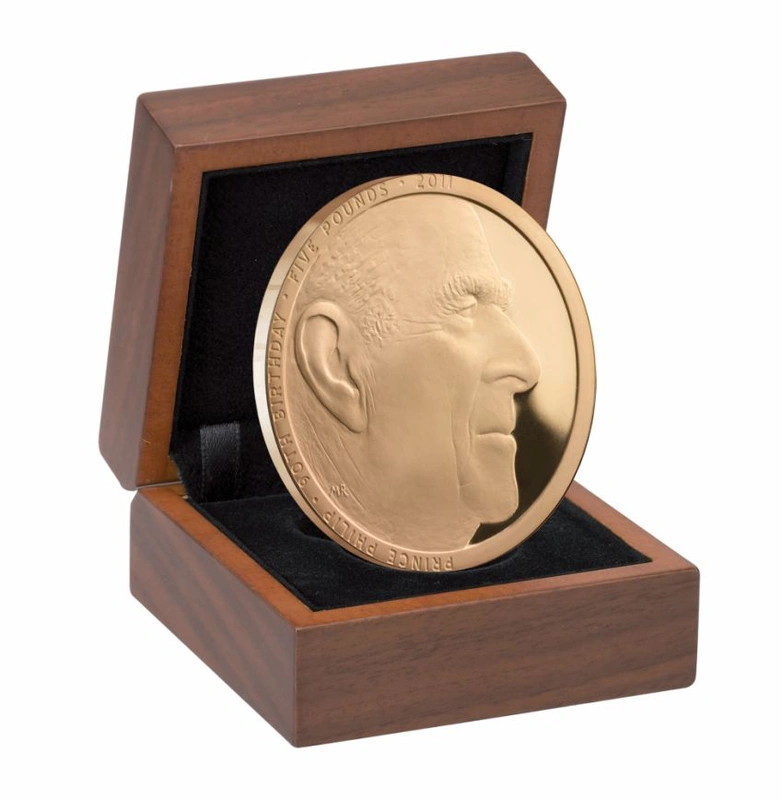 2011 Proof Gold Crown £5 Coin HRH Prince Philip Boxed