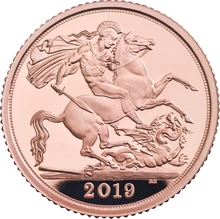 Μισή Χρυσή Αγγλική Λίρα 2019 (Proof) σε συσκευασία δώρου