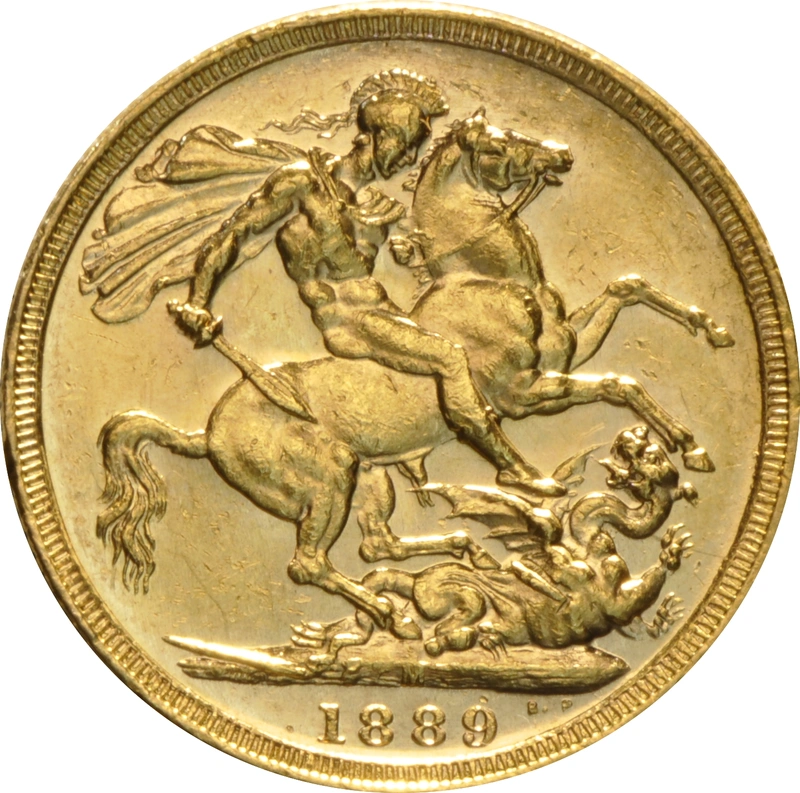 Χρυσή Αγγλική Λίρα 1889 - Βικτώρια Κεφαλή Jubilee - M
