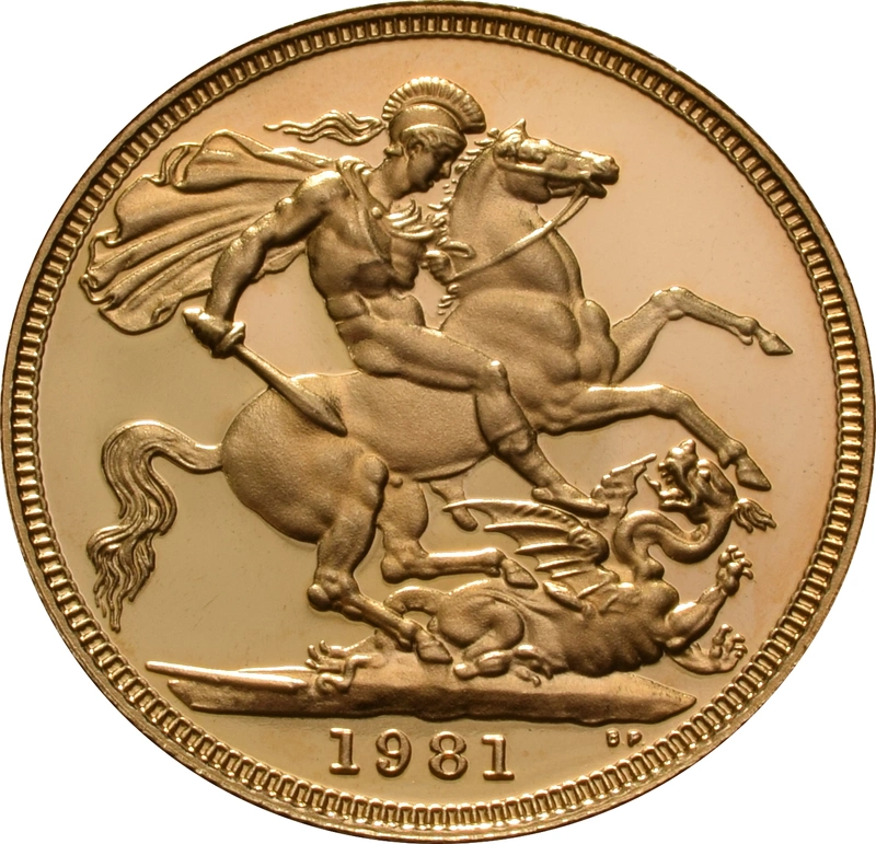 Χρυσή Λίρα Αγγλίας Proof 1981