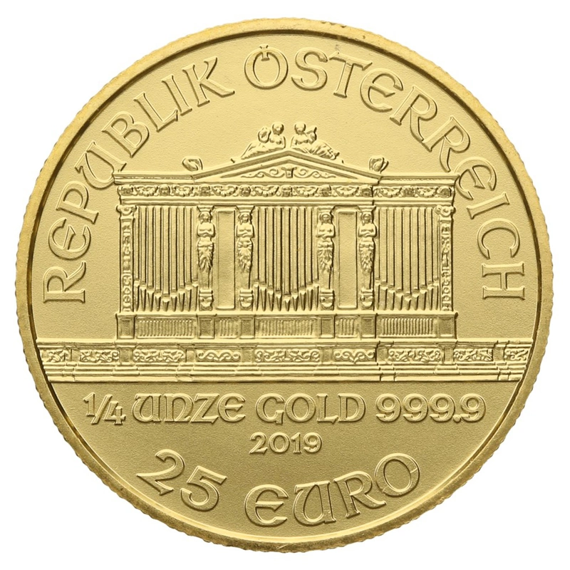 2019 Quarter Ounce Austrian Gold Philharmonic Coin