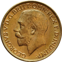 1914 Χρυσή Αγγλική Λίρα - Βασιλιάς Γεώργιος Ε  -  Μ
