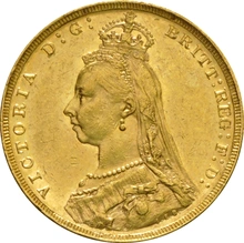 Χρυσή Αγγλική Λίρα 1887 - Βικτώρια Κεφαλή Jubilee - M
