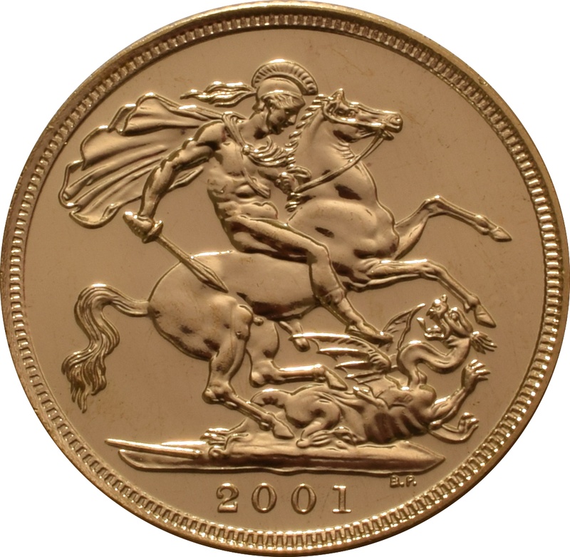 Χρυσή Αγγλική Λίρα 2001 - Ελισσάβετ Β' 4η Κεφαλή