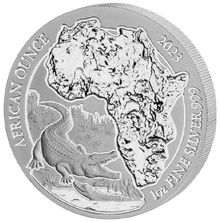 Ασημένιο Νόμισμα 1 ουυγγιάς 2023 - Αφρικάνικος Κροκόδειλος Ρουάντα