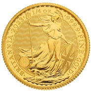 Χρυσό Νόμισμα Britannia 2023 Βασίλισσα Ελισάβετ ΙΙ - 1/4 Ουγγιά