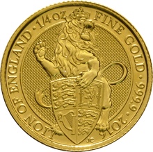 The Lion - Queen's Beast - Χρυσό Νόμισμα - 1/4 ουγγιά