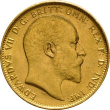 Χρυσή Αγγλική Λίρα 1908 - Βασιλιάς Εδουάρδος ο Ζ' - M