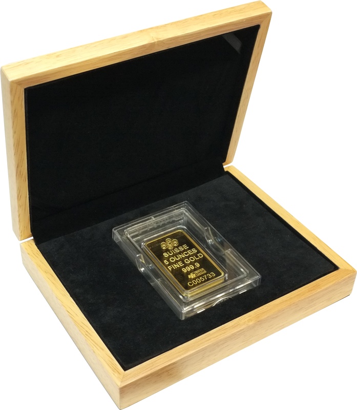 Large Oak Gift Box - 5oz, 250g & 10oz PAMP Silver/Gold