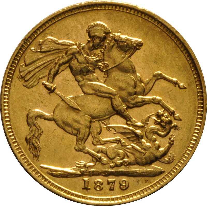 1879 Χρυσή Λίρα Αγγλίας – Bικτώρια Νέα Κεφαλή - Ασπίδα - M